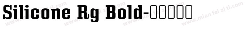 Silicone Rg Bold字体转换
